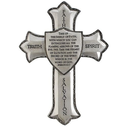 60099 - Armor of God Wall Cross 8.25&quot; H