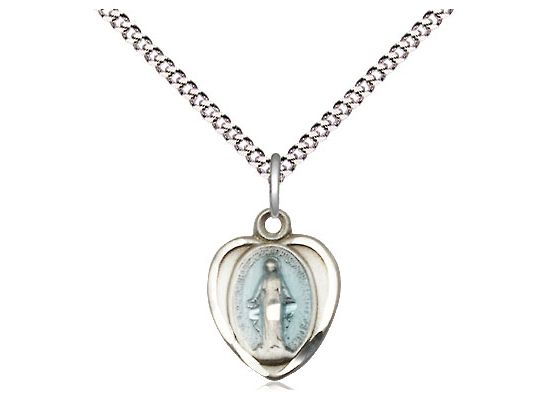 0706EMSS/18S SS Blue Miraculous Medal