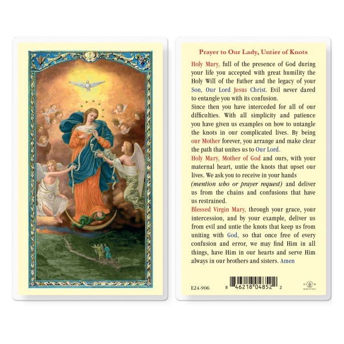      E24-906 Our Lady Untier of Knots Holy Card
