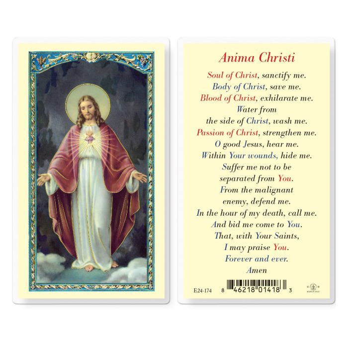      E24-174 - Anima Christi Holy Card
