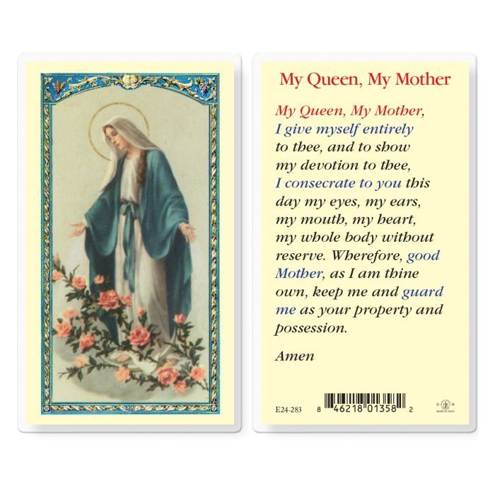 E24-283 My Queen My Mother Holy Card