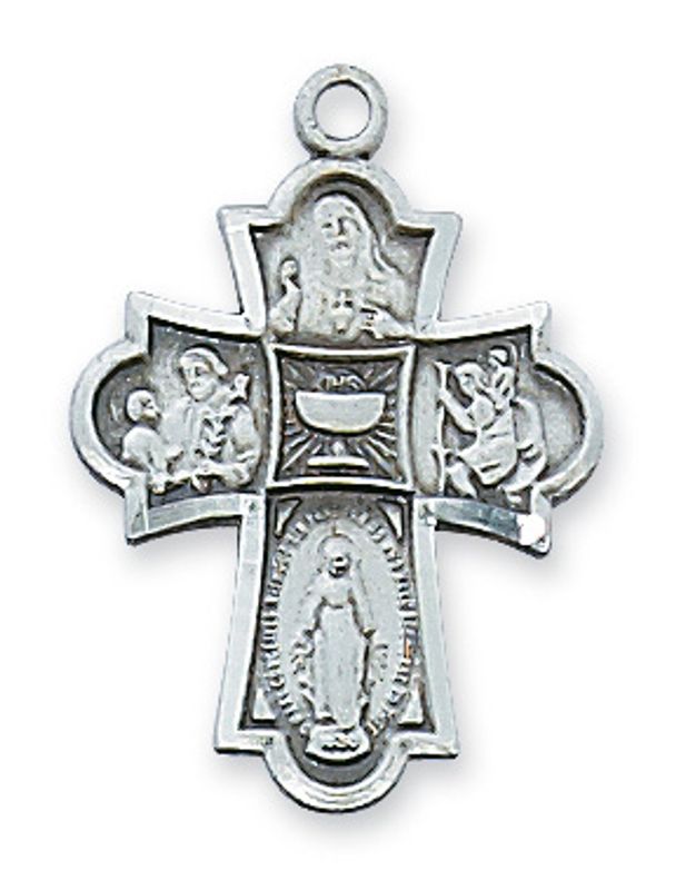 AN573P Antique 4-Way Chalice with 18in Chain