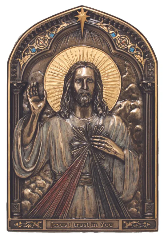 SR-76747 Divine Mercy Plaque Bronze