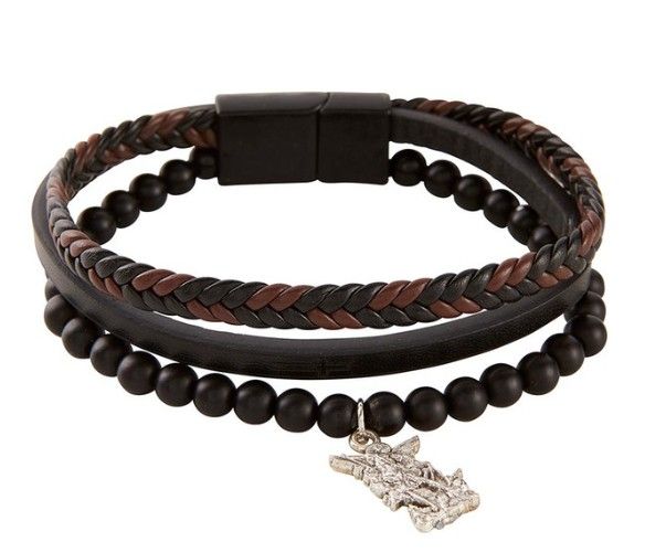 BK-18008 Saint Michael Bracelet Stack