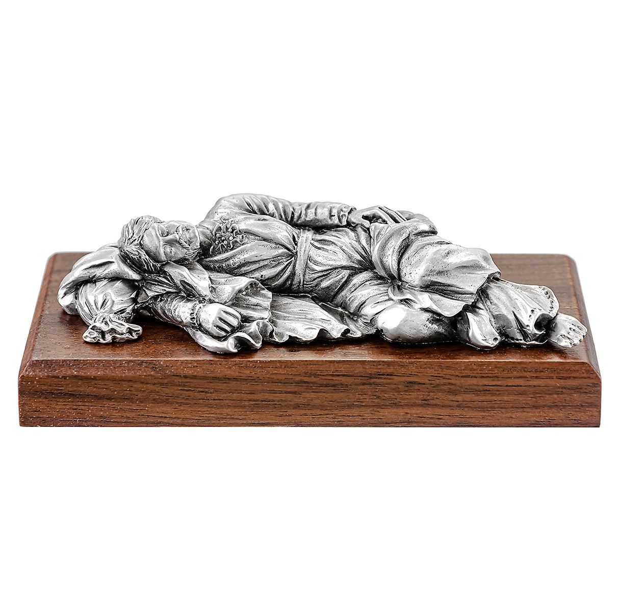 1799-639 4in Sleeping Saint Joseph Pewter Statue