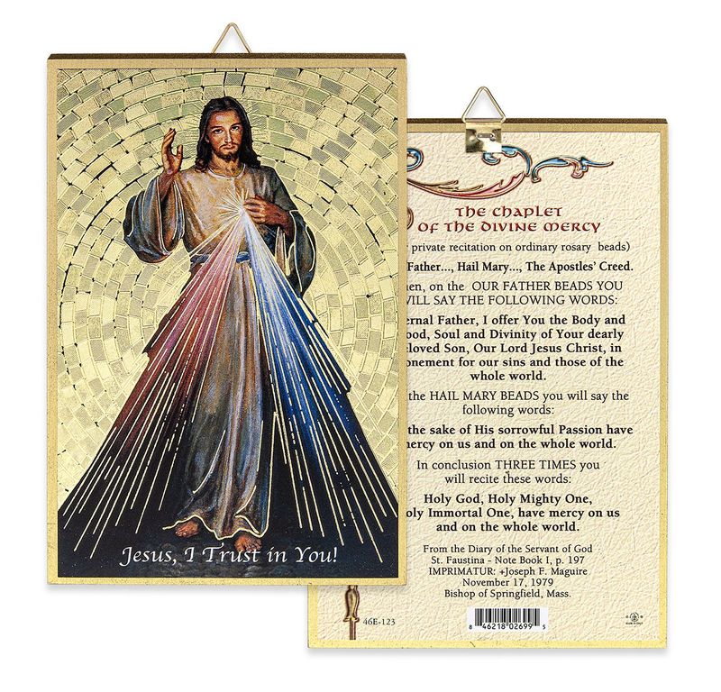 46E-123 Divine Mercy Mosaic Plaque