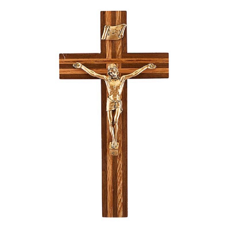 JC-5112-L Oak inlay Crucifix