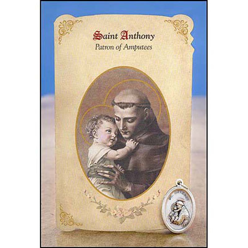 MC012 Saint Anthony Healing Metal Set/Holy Card Amputees
