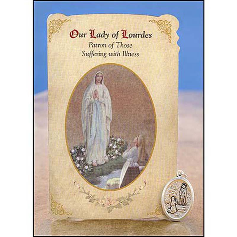 MC014 Our Lady of Lourdes Metal Set/Holy Card Illness