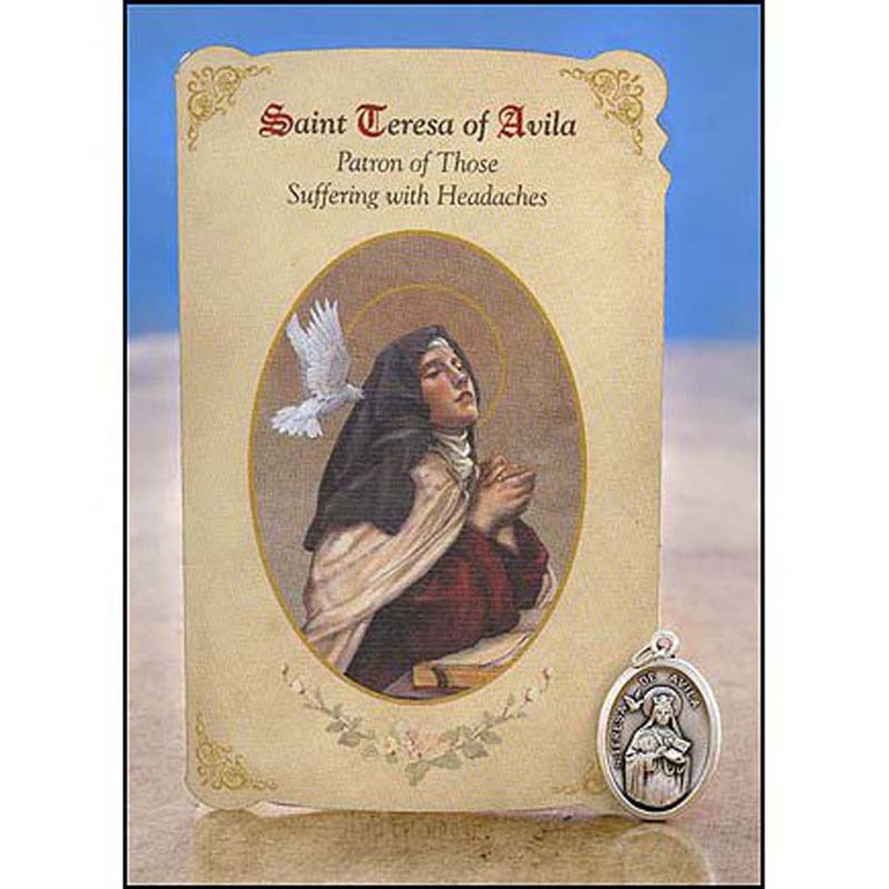 MC030 Saint Teresa of Avila Healing Set/Holy Card Headaches