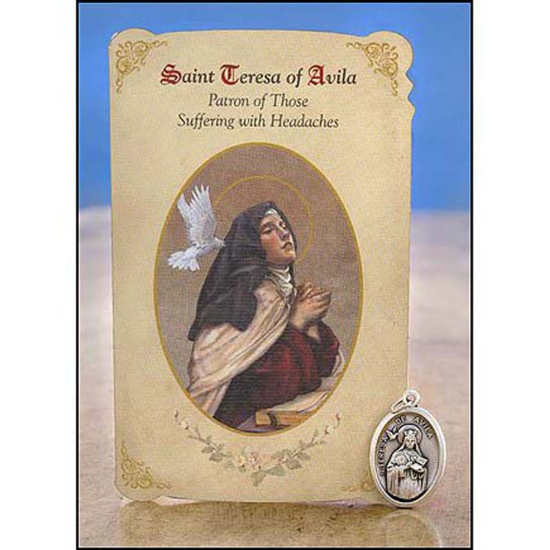 MC030 Saint Teresa of Avila Healing Set/Holy Card Headaches