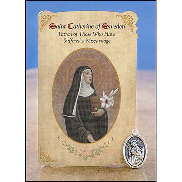 MC037 Saint Catherine of Sweden Healing Set/Holy Card Miscarriage