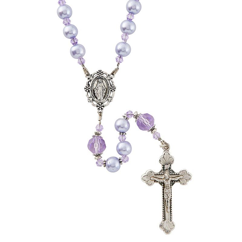         P6423 Purple Rosary Italy 8mm 