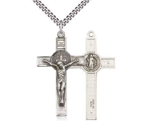 0645SS/24S-LC SS Benedict Crucifix Engraved/SN 24