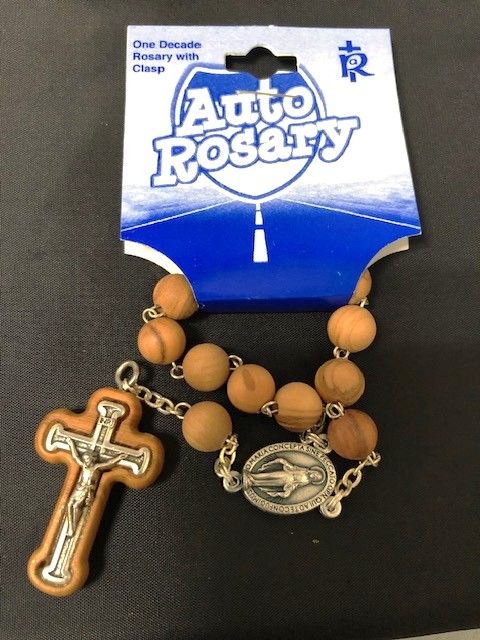      26-4945 8mm Olivewod Auto Rosary