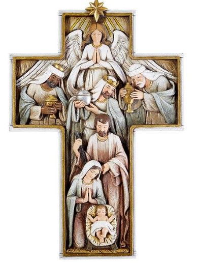 D3053 Nativity Cross Plaque