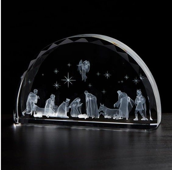       JC-4425 Etched Glass - Nativity Scene 