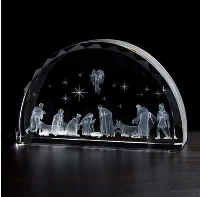 JC-4425 Etched Glass - Nativity Scene