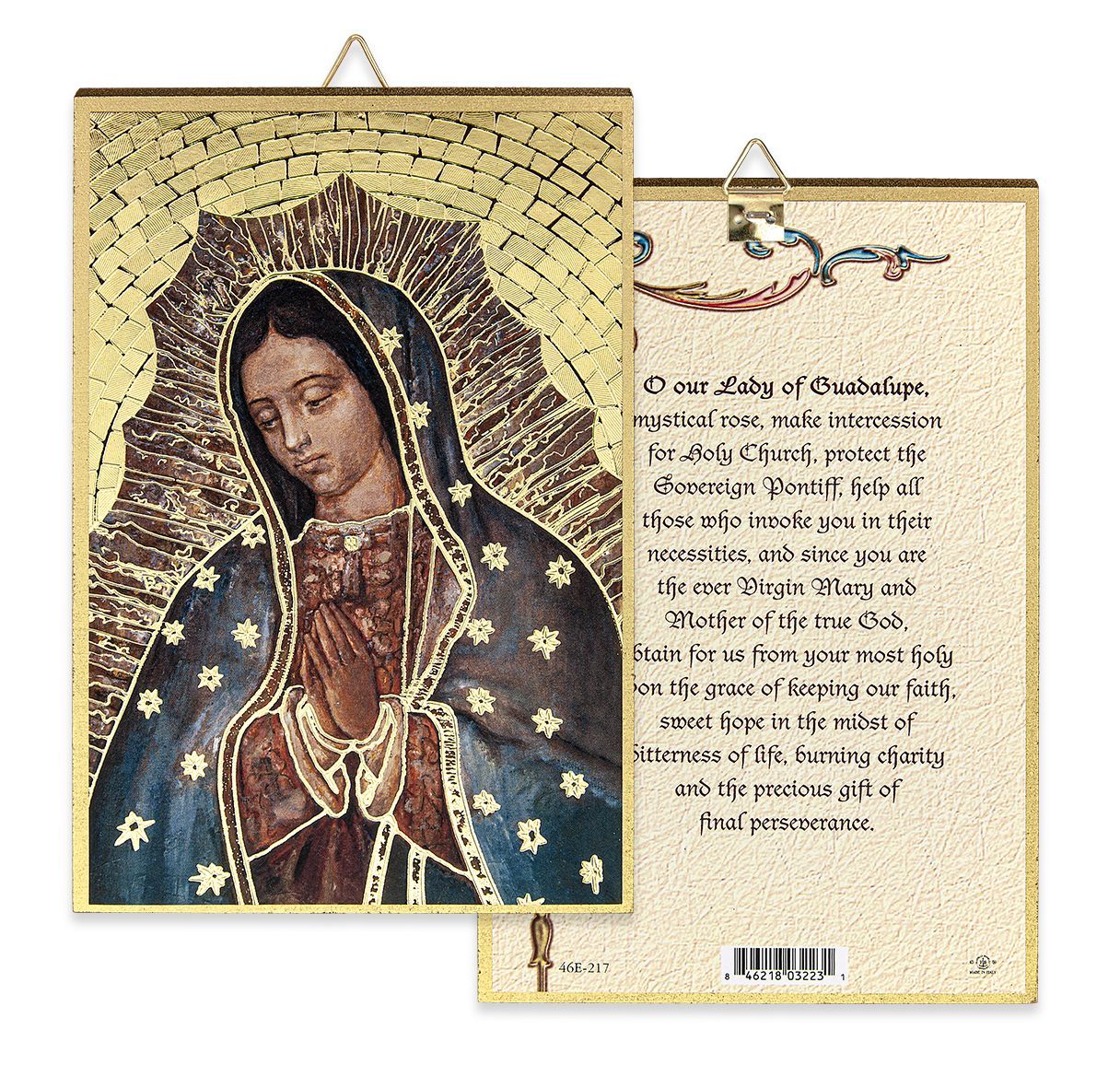 46E-217 Our Lady of Guadalupe Mosaic Plaque