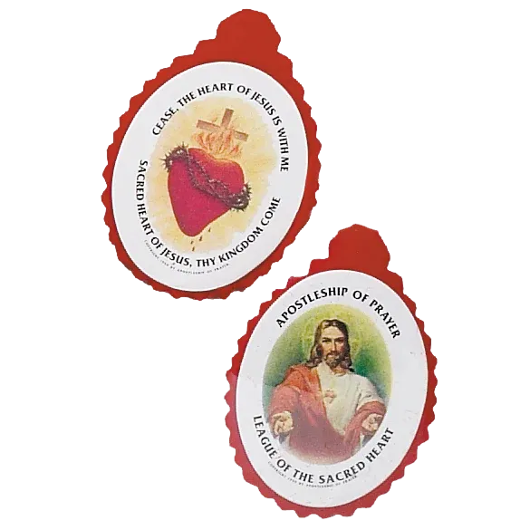 SHJ/B/PL Sacred Heart Badge in Vinyl