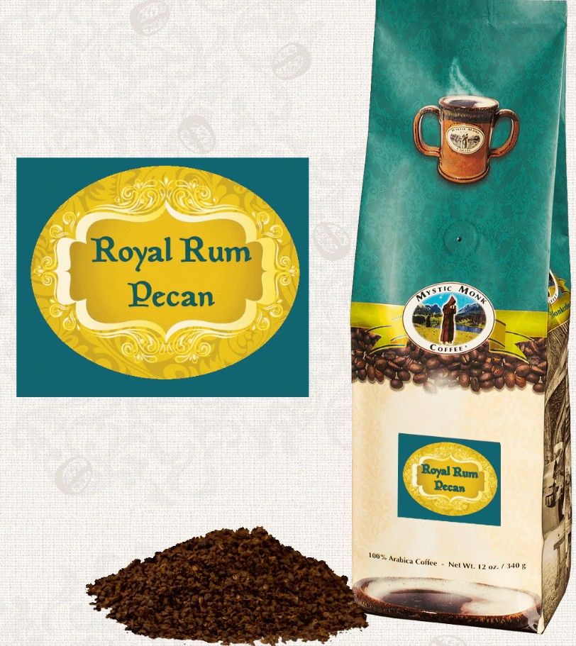 CRRP  Mystic Monk Royal Rum Pecan 12 oz Ground Coffee