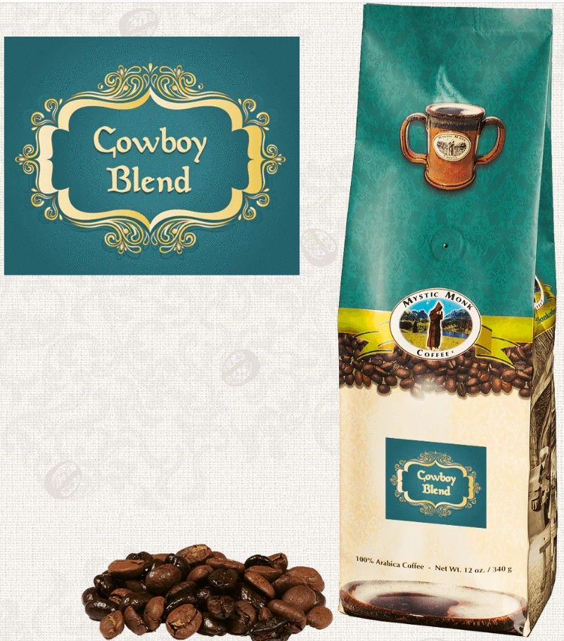 CHAZ-RW Mystic Monk Hazelnut 12 oz Whole Bean Coffee
