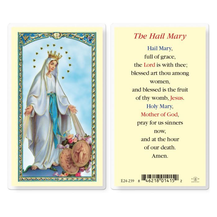 E24-239 The Hail Mary Our Lady of Grace Holy Card