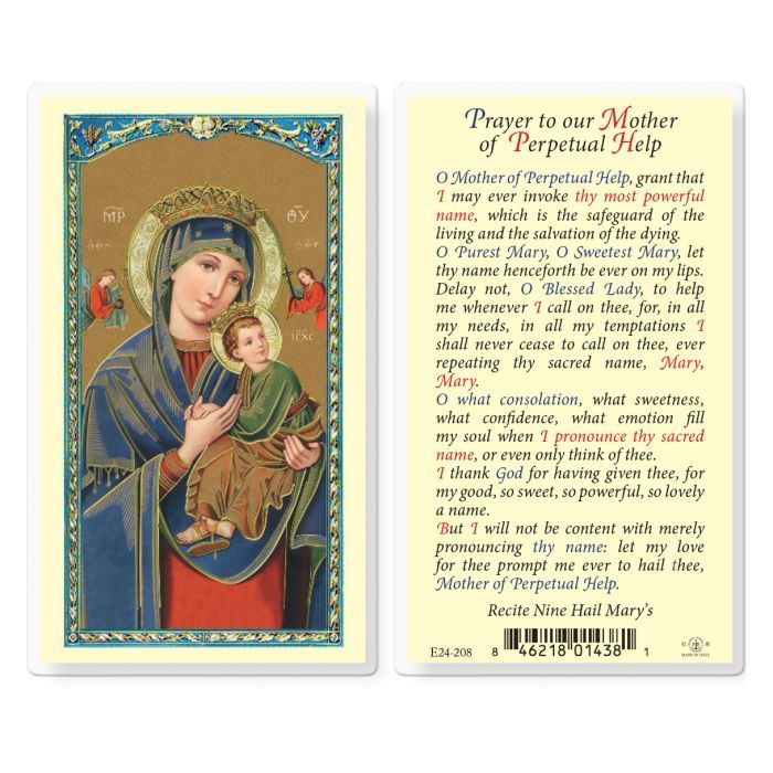      E24-208 Our Lady of Perpetual Help Holy Card