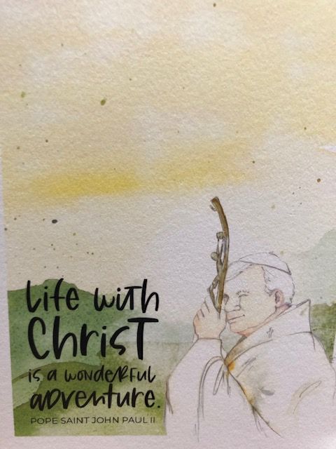      RBF10 Life with Christ - St. John Paul II Greeting Card