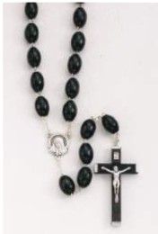 26-1110-01 Rosary Black Family Wood Bead