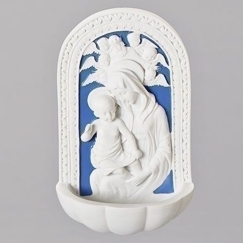 60374 Madona and Child Holy Water Font