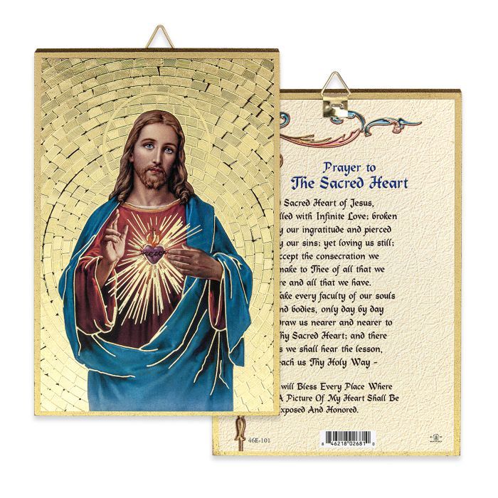       46E-101 Sacred Heart of Jesus Mosaic Plaque
