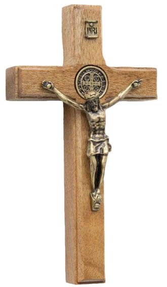 127-11-1102 5&quot; Benedict Crucifix Gold Corpus