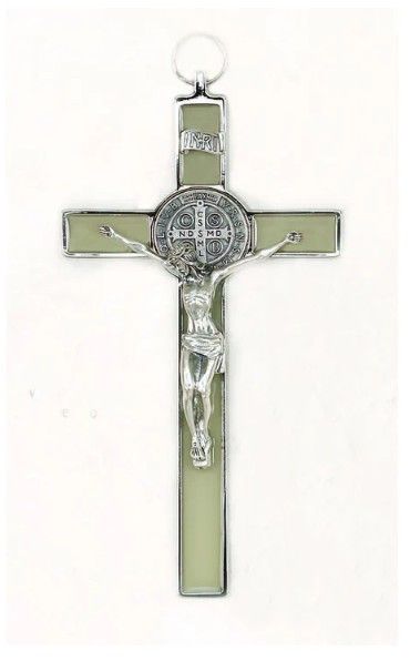 171-11-2032 8&quot; St. Benedict Cross - Luminous