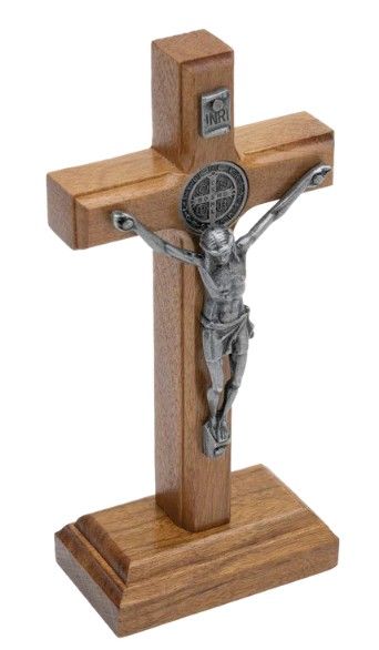       127-11-1252 5&quot; Benedict Stand Crucifix 