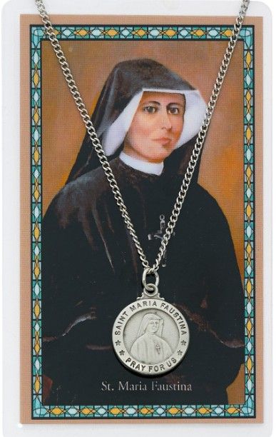 PSD600FA St. Maria Faustina Prayer Card Set