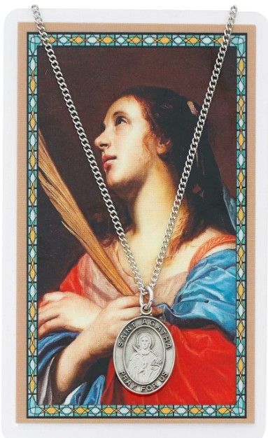 PSD683AG St. Agatha Prayer Card Set