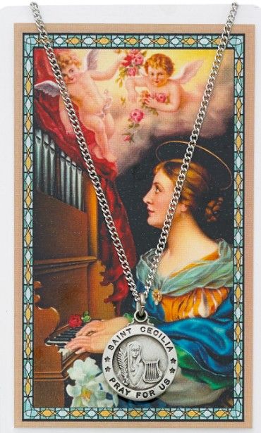 PSD600CE St. Cecilia Prayer Card Set
