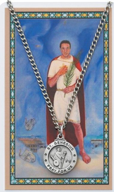 PSD600GN St. Genesius Prayer Card Set
