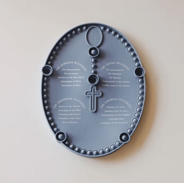       9826 Rosary Popper Denim Blue