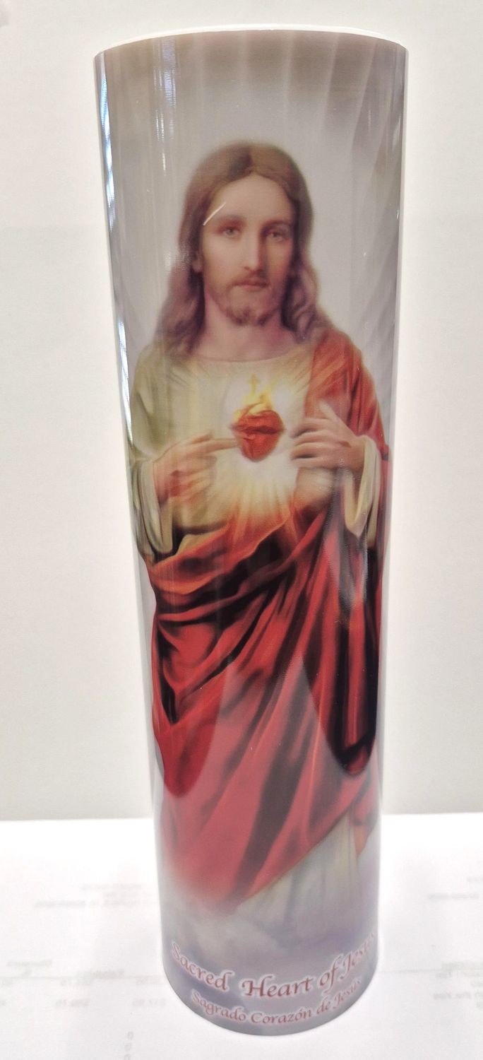 C-8021 Sacred Heart of Jesus LED Candle