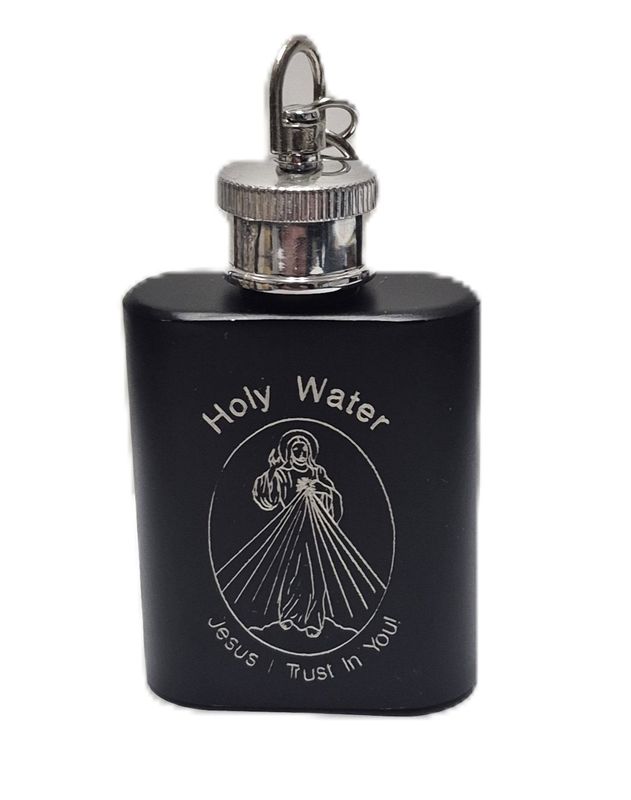 HWBSS-DM-BLACK  HWB Divine Mercy Stainless Steel Black