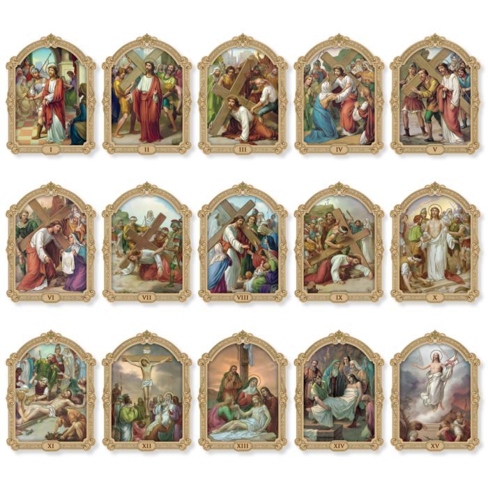       2534-15 Stations of the Cross Plaque Set