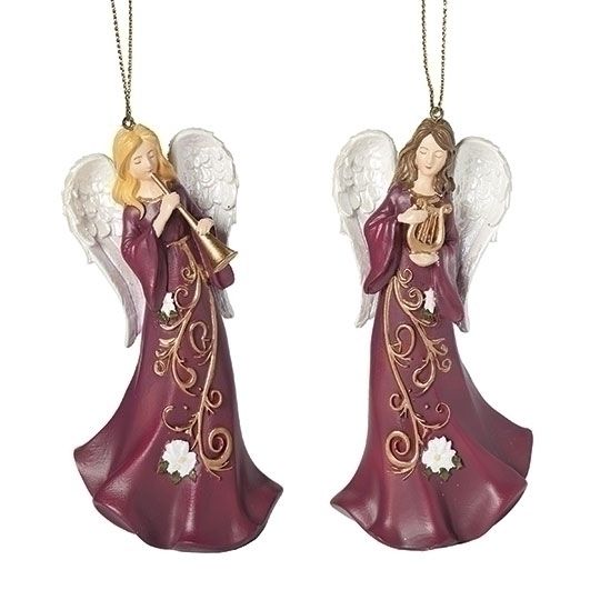 138583 5&quot; H Angel Ornament Swirl design
