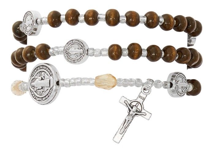 B117C Brown Wood Braclet