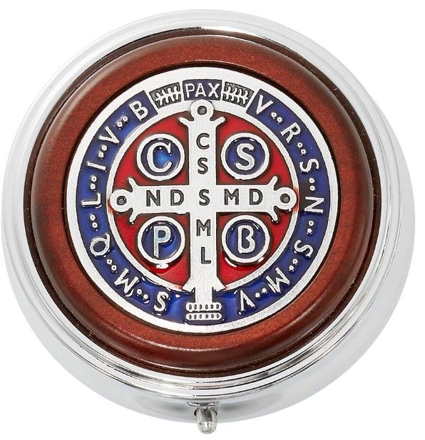 119-25 Silver Wood &amp; Enamel Pyx