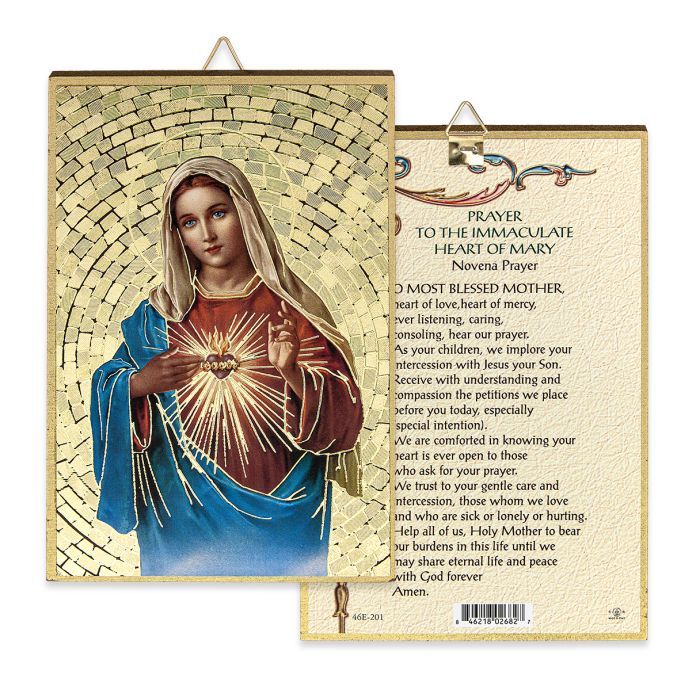 46E-201 Immaculate Heart of Mary Mosaic Plaque