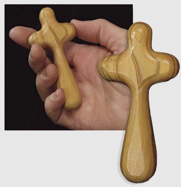      G820 CRS 1602 Olivewood Comfort Cross 3.75in