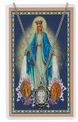 Prayer Card Set with Medal and Chain