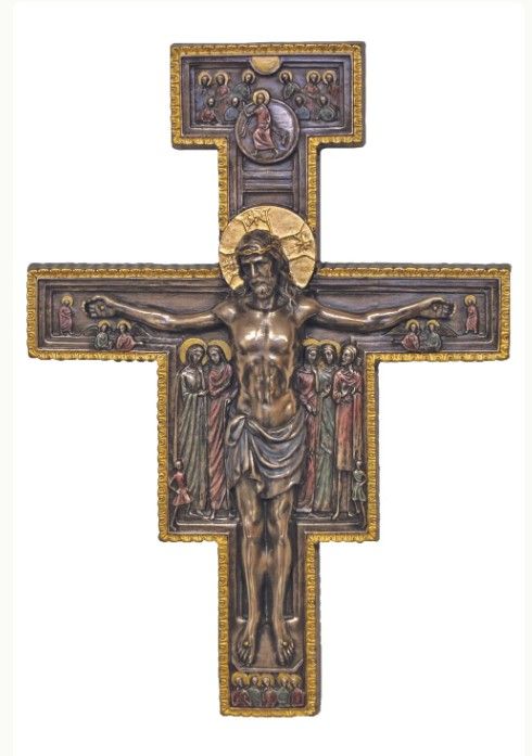SR-76405 San Damian Crucifix cold cast Bronze